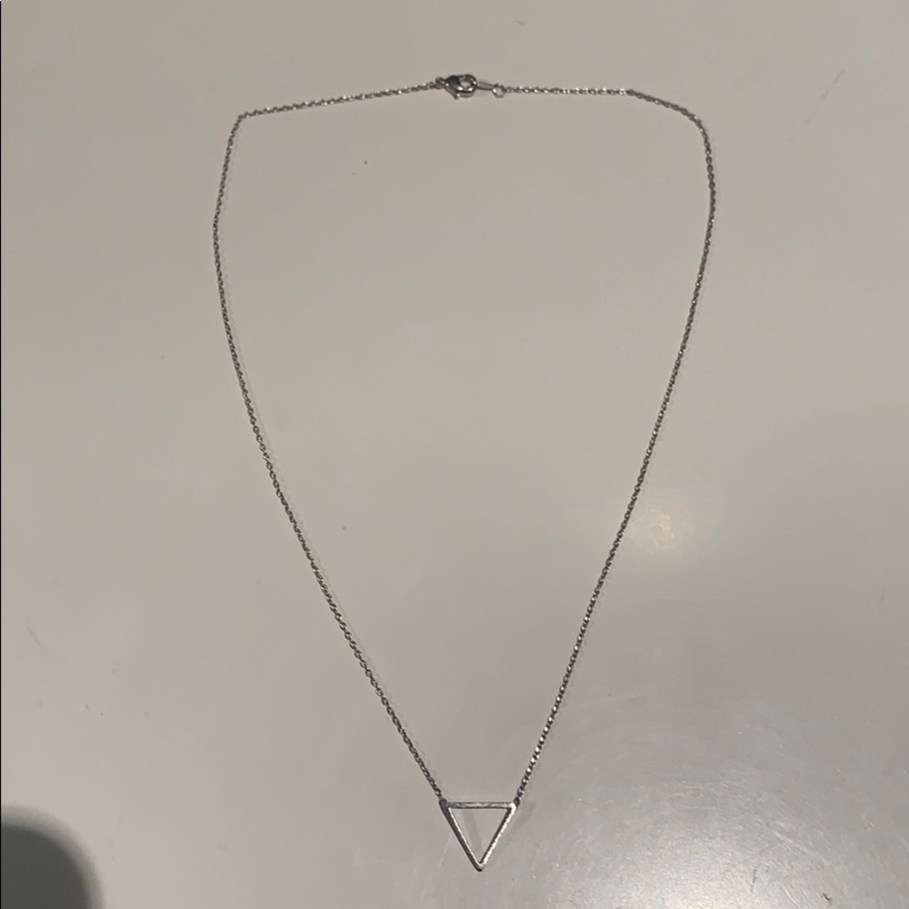 Silver triangle necklace